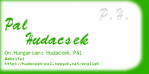 pal hudacsek business card